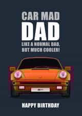 Birthday for Dad classic retro sports car. created by RetroMotion Artwork