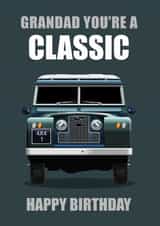 Birthday For Grandad You're a Classic Land Rover 4x4 created by RetroMotion Artwork