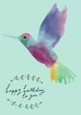 bird pretty Birthday Card 45971 created by Be More Sunflower