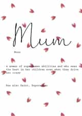 Cute mum mother's day or birthday card created by Jemma Louise UK