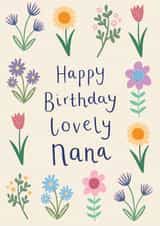 Floral Nana Birthday Card created by Sarah Catherine