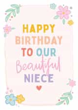 Beautiful Niece Birthday Card created by Macie Dot Doodles