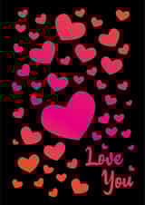 hearts love you Valentines Day Card 32029 created by Fantastical Cards