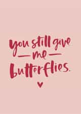 butterflies give me Valentines Day Card 10574 created by Too Wordy