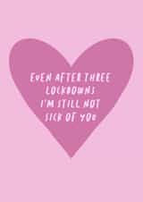 heart three Valentines Day Card 39036 created by the blue fox company.