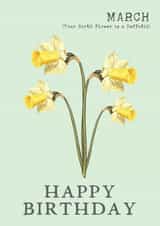 birth flower Birthday Card 10396 created by Summer Lane Studio