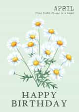 birth flower Birthday Card 10397 created by Summer Lane Studio