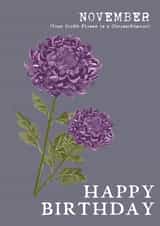 chrysanthemum pretty Birthday Card 10404 created by Summer Lane Studio