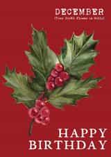 holly pretty Birthday Card 10405 created by Summer Lane Studio