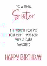 special sister Birthday Card 16361 created by Totally Mailed It