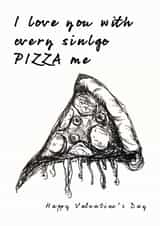 pizza slice Valentines Day Card 30244 created by Pickalily Card Creations