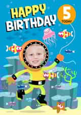 Personalised Birthday Photo Card created by Ryk60 - 5th five Birthday Personalised Photo Card 20844