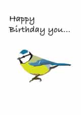 tit blue tit Birthday Card 16503 created by Just4Bantz