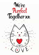 purr perfect Valentines Day Card 34074 created by Kat Pearson