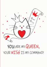 queen cat Valentines Day Card 34075 created by Kat Pearson
