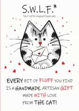 fluff cat Valentines Day Card 34076 created by Kat Pearson