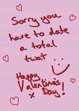 sorry twat Valentines Day Card 43515 created by Random Shit Cards