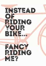 Funny Valentine's Card For Cyclists - Cycling Valentine's Card - Bike Widow created by EllieBeanPrints