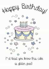 Gluten free birthday card created by Little Blue Door Studio