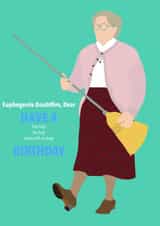 mrs doubtfire euphegenia Birthday Card 20578 created by Jess McCall