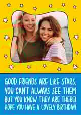 Personalised Birthday Photo Card created by TeePee Creations - friend best friend Birthday Personalised Photo Card 11369