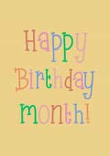 month adult Birthday Card 21158 created by Kavita