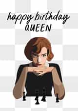 the queens gambit anna taylor-joy Birthday Card 5580 created by boroughcollective