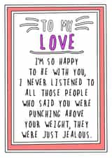 Love happy Valentines Day Card 7556 created by Go La La!