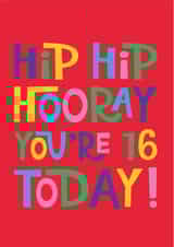 Colourful 16th Birthday Card created by Poppy Lane