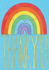 Rainbow Thank You Card created by Helen Morgan Illustration