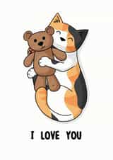 love you Valentines Day Card 30022 created by Doodlecats