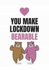 heart bear Valentines Day Card 40877 created by Peter De Wreede