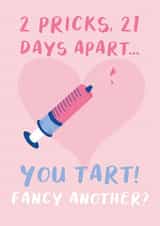 vaccine prick Valentines Day Card 29798 created by Raffi Doodles