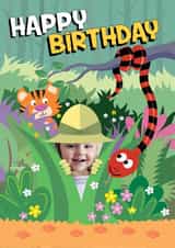 Personalised Birthday Photo Card created by Ryk60 - jungle tiger Birthday Personalised Photo Card 20850