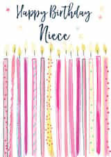 Classic Birthday Card - For Niece - Candles created by Katie Phythian Design