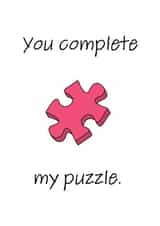 puzzle complete Valentines Day Card 19255 created by ifandwhenprints