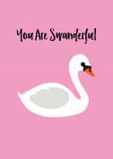 swanderful swan Valentines Day Card 10727 created by Chameleon and Co