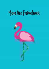 flamingo tropical Love & Friendship Card 10731 created by Chameleon and Co