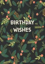 Tropical flowers birthday card created by Hannah Boulter