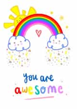 sun rainbow Send A Smile Card 18364 created by We Are Floofy