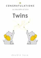 twins birth New Baby Card 21166 created by Twinny Things
