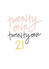 21st birthday card. created by DaphneRosa