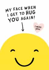 Happy Smiley Miss You Card created by Fliss Muir