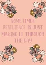 plasters flowers Thinking of you Card 21193 created by Wheelie Cool Creations