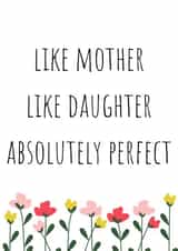 mother daughter Mothers Day Card 19045 created by Amy (Hedgecards)