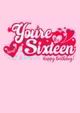 You’re Sixteen, super sweet and cool 70’s retro design created by Little Cat Creates