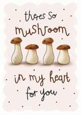 mushroom heart Valentines Day Card 14813 created by Hot Dog greetings