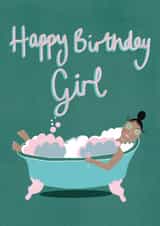 girl bubbles Birthday Card 21083 created by Soph AC Studio