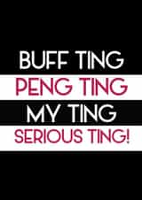 Fun Valentine's Day/Anniversary Card - Buff Ting - My Ting created by Streetgreets
