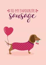 favourite sausage Valentines Day Card 12875 created by Blush & Blossom 